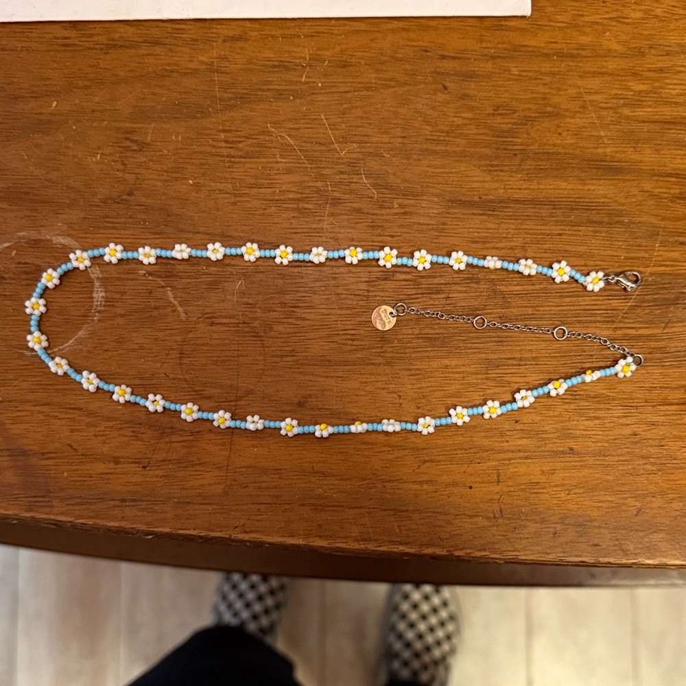 Pura Vida Blue and Yellow Daisy Necklace